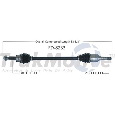 SURTRACK AXLE Cv Axle Shaft, Fd-8233 FD-8233